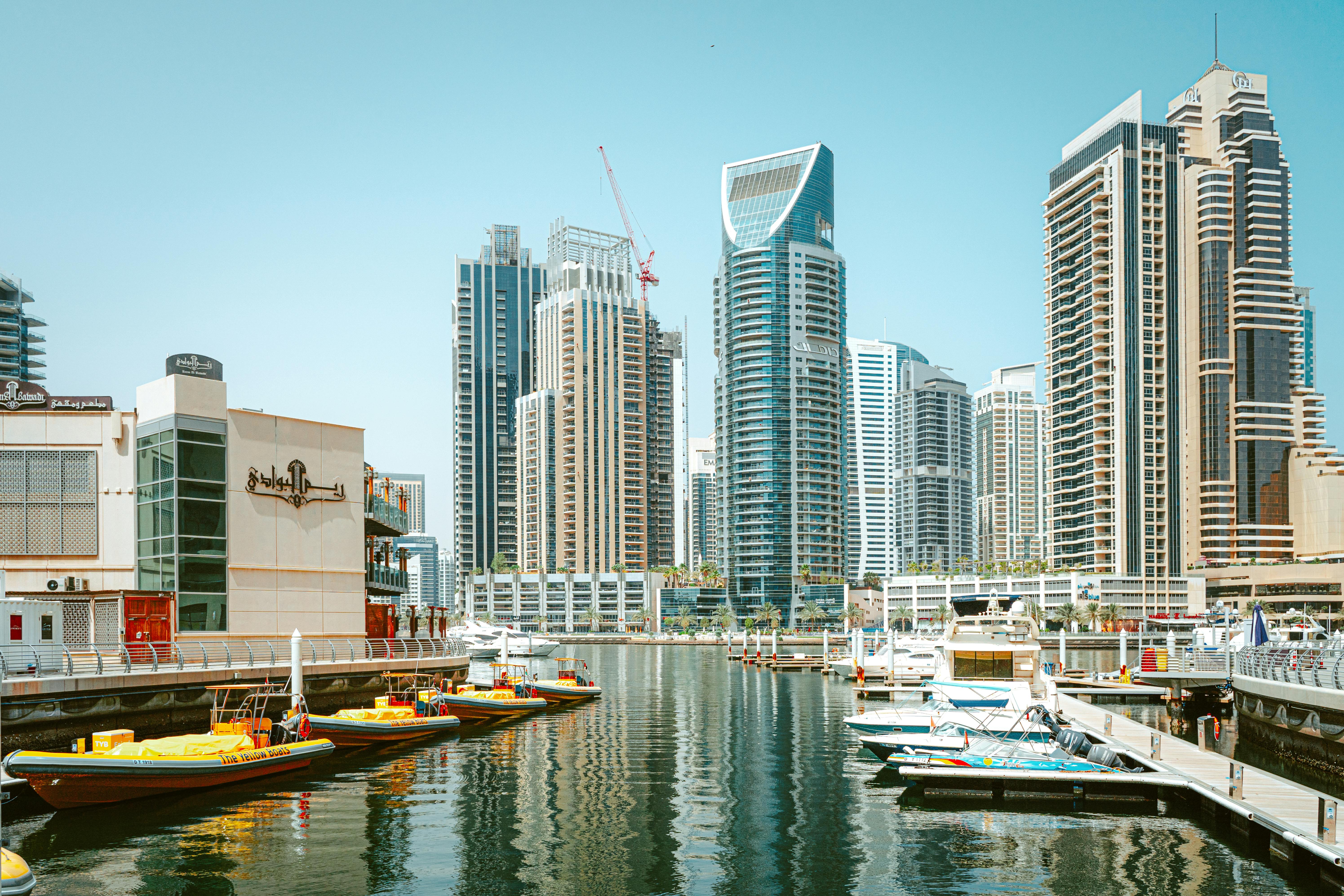 Dubai Marina waterfront, United Arab Emirates